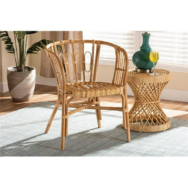 Wholesale Interiors Luxio-Natural-CC Baxton Studio Luxio Modern & Contemporary Natural Finished Rattan Dining Chair