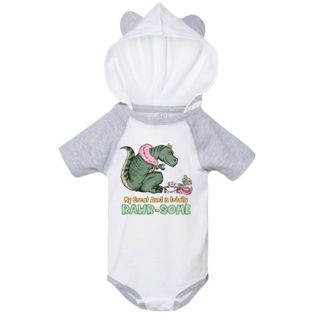 

Inktastic My Great Aunt Is Totally Rawr-Some Tea Rex Party Gift Baby Boy or Baby Girl Bodysuit