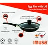 Imusa 6" Mini Casserole Egg Pan with Lid in Assorted Color (Black, Red or Orange)