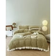 thumbnail image 1 of Xiao Hua Juego de sábanas, juego de sábanas y fundas de almohada, juego de cama individual, ropa de cama de hotel, decoración del hogar (azul oscuro), 1 of 5