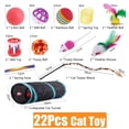 thumbnail image 2 of 22 Piezas Juguetes para Gatos Interactivos para Gatos de Interior TúNel RatóN Gatito Juguetes para Gato Varita de Pluma Teaser Juguete de Resorte, 2 of 8