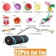 thumbnail image 2 of 22 Piezas Juguetes para Gatos Interactivos para Gatos de Interior TúNel RatóN Gatito Juguetes para Gato Varita de Pluma Teaser Juguete de Resorte, 2 of 8