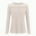 thumbnail image 4 of Towmus Womens Lace Long Sleeve Shirts Fall Tops Fashion Dressy Casual Lightweight Sweaters Mesh Clothes Trendy Fall Outfits, 4 of 5