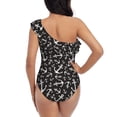 thumbnail image 5 of Easygdp Anchor Women's One Shoulder Ruffle Monokini Bathing Suits with Removable Chest Pad, Quick Drying - XX-Large, 5 of 8