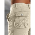thumbnail image 4 of Cargo Shorts Women Flap Pocket Design Bermuda Cargo Shorts Knee Length Summer Hiking Shorts Casual Shorts, 4 of 7