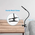 thumbnail image 3 of TROND LED Desk Lamp with Clamp, 3-Level Dimmable Desk Light 6000K Daylight, Table Lamp Extra-Long Flexible Gooseneck, Eye-Care Clamp Lamp for Painting, Workbench, Reading or Sewing, 9W, Black, 3 of 7