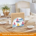thumbnail image 6 of Yayeee Napkin Holder for Table Kitchen Paper Tissue Organization, Pink Hand Drawn Sailboats, 6 of 8