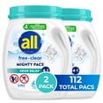 thumbnail image 1 of Detergente para ropa All Mighty Pacs Free Clear 112 cargas x2, 1 of 4