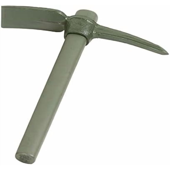 Army Pickaxe Mattock Metal Head Wooden Handle Hiking Trekking Camping Olive$$Garden & Patio