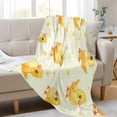 thumbnail image 6 of Fluorescent Cover blanket 70x55 inch frannel blanket Office nap blanket Camping blanket Bedding travel blanket Glow blanket Cute Yellow Chicken, 6 of 8