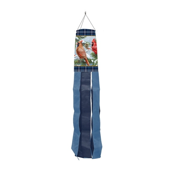 Briarwood Lane Winter Wintertime Cardinals Windsock Wind Twister 40x6 For Winter Wind Spinner