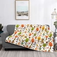 thumbnail image 5 of KLL Animals Forest Print Fleece Throw Blanket, Horizontal Fleece Bedding Cute Soft Blankets Comfy Fleece Flannel Plush Home Decor for Couch & Bed -80"x60", 5 of 9