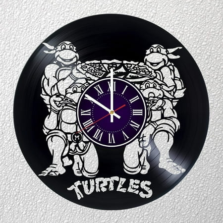 Best Home Decoration Stores Identica Store Teenage Mutant Ninja Turtles Vinyl Record Wall Clock - Room Wall Decor - Art Gift Modern Home Record Vintage Decoration Gift for Him and Her - Gift for Fan Gifts for Boys Man Girls w ()