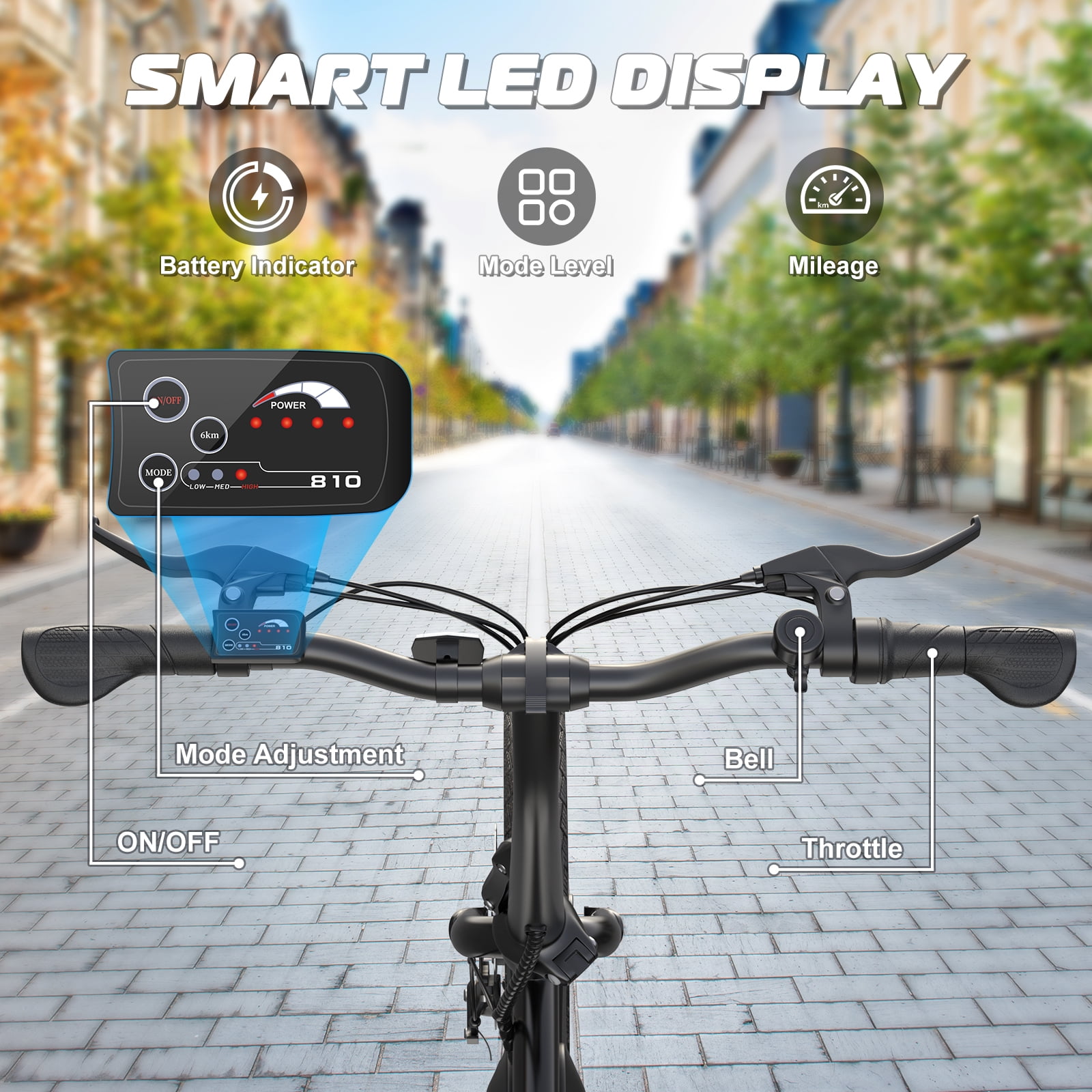 Vivi 14" Electric Bike for Adults with Peak 500W Motor, 20MPH Folding Electric Bicycle with Cruise Control, 40Miles(Pedal-Assist) Commuting Ebike with 48V 374.4WH Battery, Integrated Wheels, UL 2849