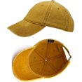 thumbnail image 3 of Gorras de béisbol ajustables de algodón lavado vintage para hombres y mujeres, sombrero retro clásico liso de perfil bajo sin estructura Kuyhfg Bienvenido a Kuyhfg, 3 of 5