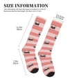 thumbnail image 2 of Compression Socks For Women And Men - Striped Cute Glasses Pig Pink Compression Socks Circulation For Workout, 2 of 2
