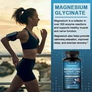 (2 Pack)Magnesium Glycinate 500mg | Chelated for Easy Absorption | Highly Purified Essential | for Muscle, Joint, Heart, Digestive Health