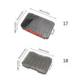 thumbnail image 3 of 12 14 Compartments Double Sided Fishing Tackle Box Lure Bait Storage Box Fishing Hooks Organizer Storage Visible for Cas, 3 of 9