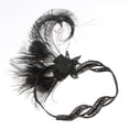 thumbnail image 2 of Tocado estilo Flapper Sunnimix Diadema Plumas Años 20 Accesorio Gatsby Negro, 2 of 6