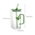 thumbnail image 3 of Dvumao Kitchen Accessories, Glass Tumbler With Handle Double-Wall Glass Straw Cup Stylish Two-Way Straw Tumbler Elegant Handle Glassware Set, Mom Gifts, 3 of 9