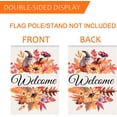 thumbnail image 3 of Fall Decorations Pumpkin House Flag 28x40 Inch Maple Leaves Sunflower Thanksgiving Welcome Vertical Double Sided Yard Outdoor Decor, 3 of 6