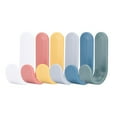 thumbnail image 3 of Matsuzay 4/6PCS Gancho de toalla Colgador de puerta de plástico Perchero de pared autoadhesivo Percheros para sombreros Almacenamiento y organización del hogar Mezcla de colores 6 piezas, 3 of 6