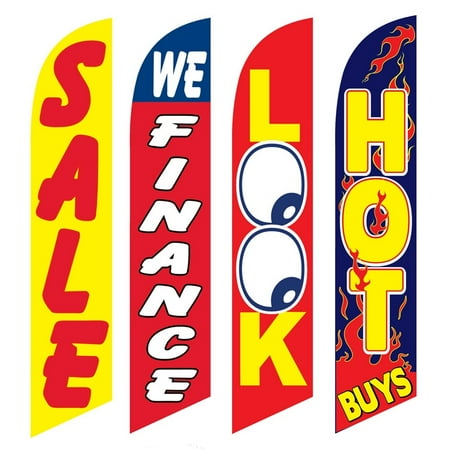 4 Advertising Swooper Flags Sale We Finance Look Hot Buys Windles
