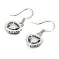 thumbnail image 4 of Yoursfs Womens Dangle Earrings White Gold Plated Fish Hook Dangling Blue Birthstone CZ Halo Love Heart Earrings Jewelry Gift Clearance, 4 of 6
