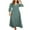 Green, variant on Gupgi Women 3/4 Sleeve Maxi Dress Button-Down Floral Print V-Neck Dress