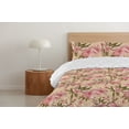 thumbnail image 4 of Ambesonne Flower Down Alternative Quilt Comforter, Delicate Exotic Apple Dreamy, Queen, Peach Coral and Fawn, 4 of 5