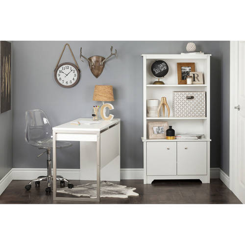 South Shore Vito 3-Shelf Bookcase with Doors, Multiple Finishes