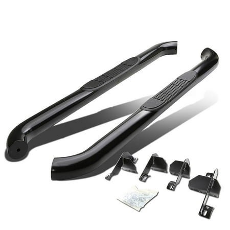 For 07-16 Jeep Wrangler JK/JKU Coupe Carbon Steel 3" Side Step Nerf Bar Running Board Left+Right 08 09 10 11 12 13 14 15