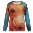 thumbnail image 4 of Camisas informales de manga larga para mujer, sudadera de cuello redondo con estampado Floral, jersey de cuello redondo, Tops tipo túnica holgados Pompotops FGAJ1873, 4 of 5