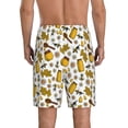 thumbnail image 3 of Kdxio Cute Bee Print Mens Sleep Shorts Bottoms Soft Comfy Pajama Wear Pants with Drawstring Pockets, 3 of 7