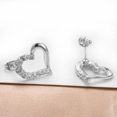 thumbnail image 5 of Airokiy Silver Stud Zirconia Earrings for Women , Heart-shaped design, Zirconia Earrings Studs, Hypoallergenic Stud Earrings for Women，Women's jewelry, 5 of 5