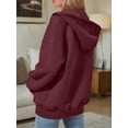 thumbnail image 3 of Weardear Womens Zip Up Hoodie Lightweigh Casual Long Sleeve Fall Sweatshirts with Pockets, 3 of 5