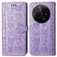 thumbnail image 2 of Funda Cartera FOXDOCK para TCL 60 NxtPaper 4G , Flip PU con Relieve de Gatos y Perros, Tarjetero y Soporte, 2 of 6