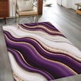 thumbnail image 3 of Kitchen Mats for Floor 3x5 Ft, Purple Modern Non Slip Area Rugs for Kitchen Bedroom Entryway, Classic Abstract Art Luxury Golden Washable Carpet Runner Rug Floor Mats for Bedroom Home Decor, 3 of 9