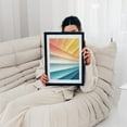 thumbnail image 5 of Abstract Wavy Background - Digital Art Abstract Geometric Pop Art Modern Art Psychedelic Retro Black Framed Wall Art Print 12 x 16 inches, 5 of 7