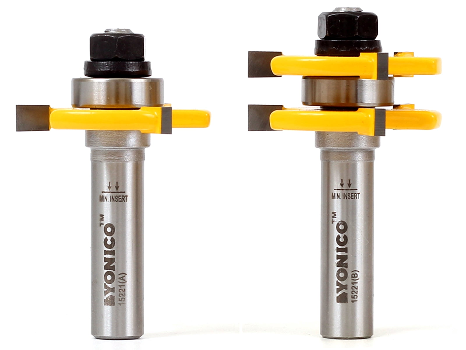 Yonico Yonico 15221 - Matched Tongue and Groove Router Bit Set 1/2" Shank