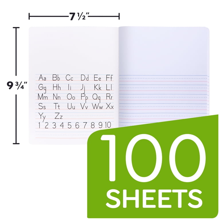 Deli 6 pack Primary Journal 100 Sheets Composition Notebook, 9.75