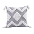 thumbnail image 2 of Boho Throw Pillow Cover, funda de cojín geométrica decorativa con borlas, de almohada para sofá, dormitorio, sala de , 18 x 18 pulgadas, 1 Gris 45x45cm Macarena fundas de almohada de tiro boho, 2 of 8