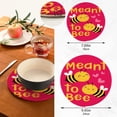 thumbnail image 3 of SKYSONIC Cute Cartoon Quotes Pot Holders Trivets, 2 Pcs Heat Resistant Trivets,Meant to Bee Cotton Thread Weave Mats for Hot Pads Pans Pot Bowl Teapot for Kitchen Decor, 3 of 7