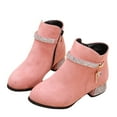 thumbnail image 3 of yocbz Girls Western Boots Cowgirl Boots Cowboy Boots for Girls Boys Kids Toddler Fashion Western Boots Mid Calf Riding Shoes Pink,Size for US 11.5, 3 of 9