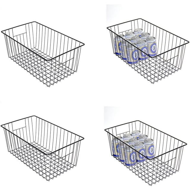 Upright Freezer Organizer Baskets for cu.ft Standup Freezer Settle freezer chaos and reduce food waste effectively Durable Fully Use Space Improve Air Circulate Pack