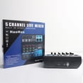 thumbnail image 3 of HaoHox Professional Audio Mixer, Sound Board Mixing Console with 5 Channel Digital USB Bluetooth Echo Delay Effect, Input 48V Phantom Power Stereo DJ Mixers for Recording, Live Streaming, Podcasting, 3 of 7