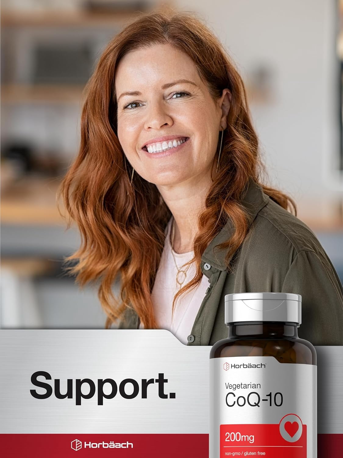 CoQ10 | 200mg | 60 Vegetarian Capsules | Non-GMO and Gluten Free | by Horbaach