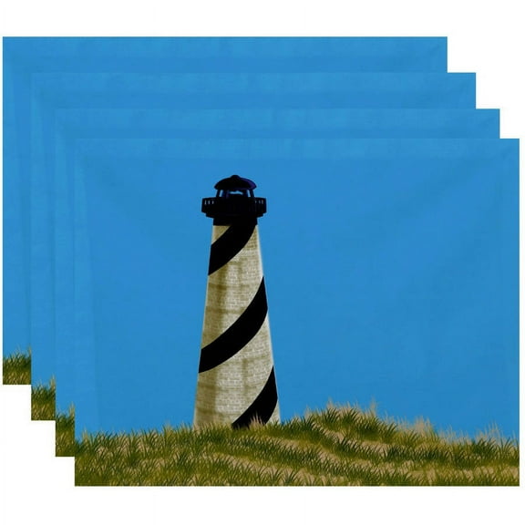 Simply Daisy 18" x 14" OuterBanks Geometric Print Placemats, Set of 4