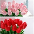 thumbnail image 4 of MAMOWEAR Artificial Flowers Fake Tulips Flower for Bridal Wedding Festival Decor Bouquet Real Touch PU Flower Bouquet(Red, 15PCS), 4 of 7