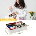 thumbnail image 5 of American Flag Travel Jewelry Box Display Case with Removable Compartment - Portable PU Leather Organizer, 5 of 6